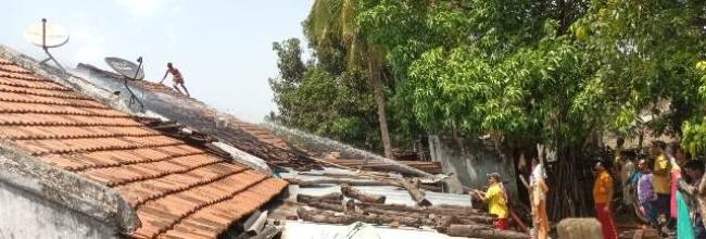 ସର୍ଟ ସର୍କିଟ ଯୋଗୁଁ ନିଆଁ ଲାଗି ଜଳିଗଲା ଚାରିବଖରା ଘର