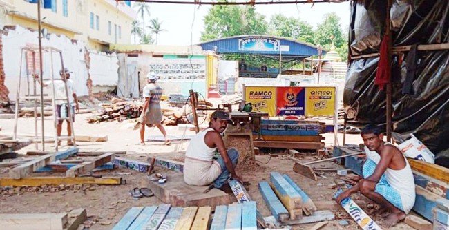 ପାରଳାର ତିନି ରଥ ନିର୍ମାଣ ପାଇଁ ପ୍ରସ୍ତୁତି ଜୋରଦାର