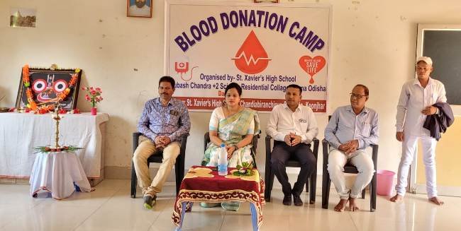 ସେଣ୍ଟ ଜାଭିୟର ହାଇସ୍କୁଲ ଓ ସମ୍ବାଦ ଆମ ଓଡିଶା ପକ୍ଷରୁ ରକ୍ତଦାନ ଶିବିର