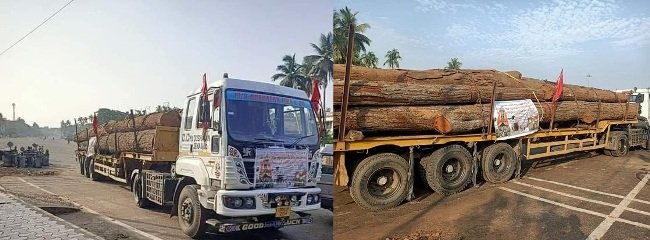 ତୁଳସୀକ୍ଷେତ୍ରରେ ପହଞ୍ଚିଲା ଶ୍ରୀବଳଦେବଜୀୟୁଙ୍କ ରଥକାଠ