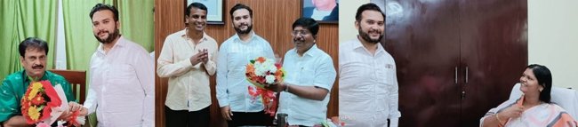 ନବ ନିଯୁକ୍ତ ୩ ମନ୍ତ୍ରୀଙ୍କୁ ଭେଟିଲେ ଯୁବନେତା ଇଂ.ରୂପେଶ ପାଣିଗ୍ରାହୀ 