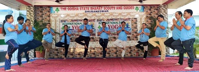 ରାଜ୍ୟ ସ୍କାଉଟ ଓ ଗାଇଡ୍ ସଂଗଠନ ଦ୍ୱାରା ଅନ୍ତର୍ଜାତୀୟ ଯୋଗ ଦିବସ ପାଳିତ