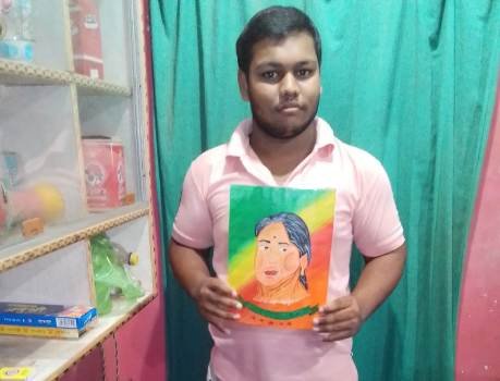 ଫଟୋ ଚିତ୍ରରେ ଶୁଭେଚ୍ଛା ଜଣାଇଲେ କୁନି ଚିତ୍ରକର