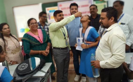 ନରେନ୍ଦ୍ରପୁର ଉଚ୍ଚ ବିଦ୍ୟାଳୟରେ ଜାତୀୟ କୃମି ନାଶକ ଦିବସର ଶୁଭାରମ୍ଭ