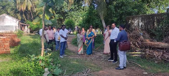 ସ୍ମାର୍ଟ୍ ସ୍କୁଲ ନିର୍ମାଣ କାର୍ଯ୍ୟ ବୁଲି ଦେଖିଲେ ବ୍ଲକ ଅଧ୍ୟକ୍ଷା