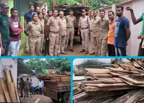 ଲକ୍ଷାଧିକ ଟଙ୍କାର ମୂଲ୍ୟବାନ କାଠ ପଟା ଜବତ