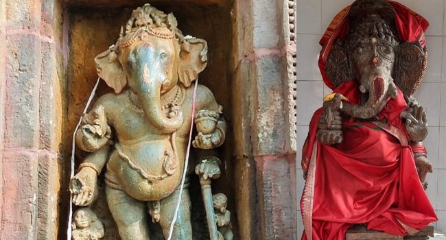 ଶ୍ରୀ ଗଣେଶଙ୍କ ଶୁଣ୍ଢ ଡାହାଣ କୁ ଓ ବାମ କୁ