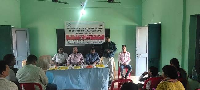 ଜିଲ୍ଲା ଶିଶୁ ସୁରକ୍ଷା କାର୍ଯ୍ୟାଳୟ ପକ୍ଷରୁ ପ୍ରାକୃତିକ ବିପର୍ଯ୍ୟୟ ପରିଚାଳନା ନେଇ ତାଲିମ କାର୍ଯ୍ୟକ୍ରମ