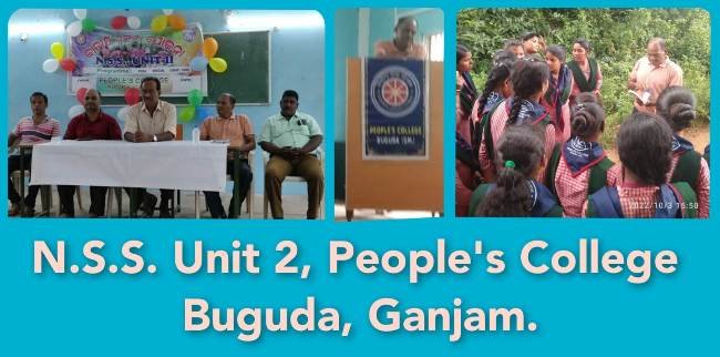 ଏନ.ଏସ.ଏସ.-୨ ପକ୍ଷରୁ ପୂଜା ସ୍ଵତନ୍ତ୍ର ଶିବିର ଉଦଘାଟିତ