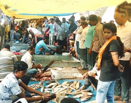 ଛାଡଖାଇ ପାଇଁ ଆମିଷ ଦୋକାନ ରେ ଭିଡ଼