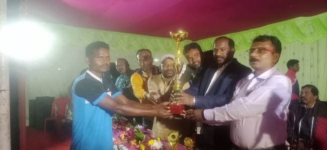 ରାଇରଙ୍ଗପୁର ଷ୍ଟାଡିୟମରେ ବ୍ଳକ ସ୍ତରୀୟ ଗ୍ରାମାଞ୍ଚଳ ଫୁଟବଲ ଟୁର୍ଣ୍ଣାମେଣ୍ଟରେ ସୁଦର୍ଶପୁର ପଞ୍ଚାୟତ ଟିମ୍ ଚମ୍ପିୟାନ