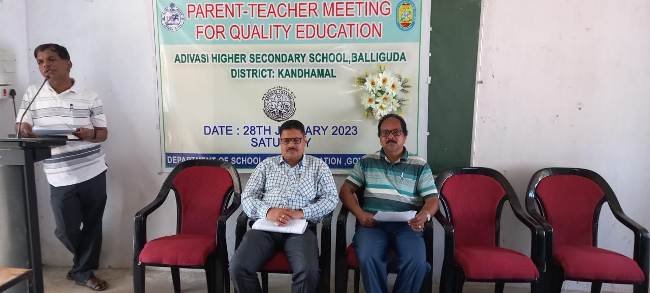 ଆଦିବାସୀ ଉଚ୍ଚ ମାଧ୍ୟମିକ ବିଦ୍ୟାଳୟରେ ଅଭିଭାବକ ଶିକ୍ଷକ ସଂଘ ବୈଠକ ଅନୁଷ୍ଠିତ