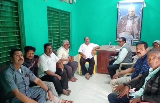 କେନ୍ଦ୍ରାପଡା ଜିଲ୍ଲା ନିର୍ମାଣ ଶ୍ରମିକ ମହା ପଂଚାୟତ ପାଇଁ ପ୍ରସ୍ତୁତି ବୈଠକ
