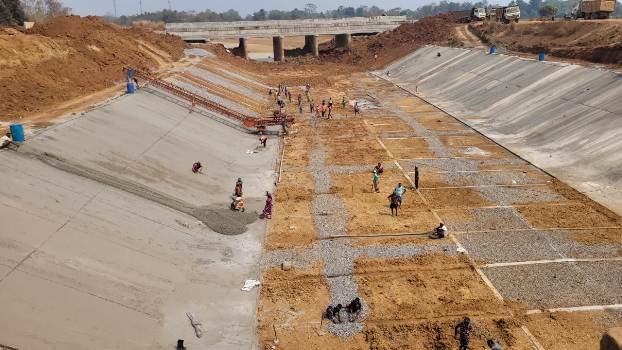 ଆନନ୍ଦପୁର ବ୍ୟାରେଜ କେନାଲ ନିର୍ମାଣ କାର୍ଯ୍ୟ ନିମ୍ନମାନର