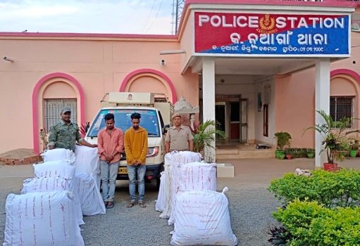 ପିକଅପ ଭ୍ୟାନ ସହ ଗଞ୍ଜେଇ ଜବତ ଦୁଇ ଜଣ ଗିରଫ