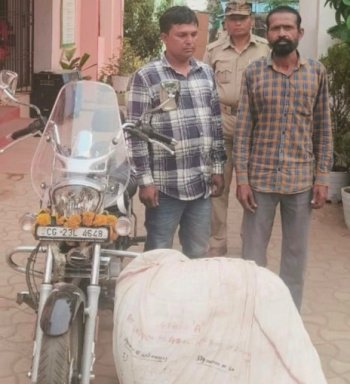 ଗଞ୍ଜେଇ ସହ ବାଇକ ଜବତ: ଦୁଇ ଜଣ ଗଞ୍ଜେଇ ମାଫିଆ ଗିରଫ
