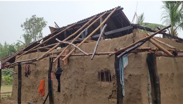କାଳବୈଶାଖି ରେ ଆମ୍ବଗଡିଆ ଗ୍ରାମରେ ବ୍ୟାପକ କ୍ଷୟକ୍ଷତି