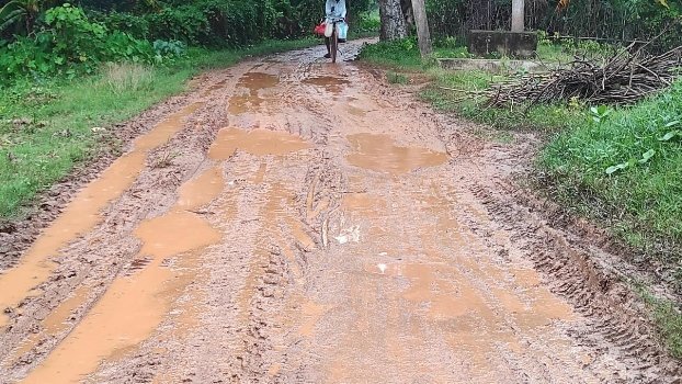 ସଡଙ୍ଗା ଗ୍ରାମ ରାସ୍ତା ମରାମତି ହେଉ ନଥିବାରୁ ଗ୍ରାମବାସୀଙ୍କ ପ୍ରତିବାଦ