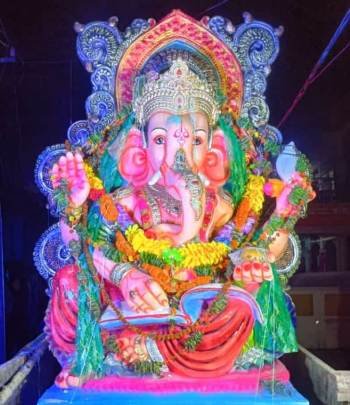 ବାସୁଦେବପୁର ରେ ମହାଆଡମ୍ବର ରେ ଗଜାନନ ଙ୍କୁ ବିଦାୟ