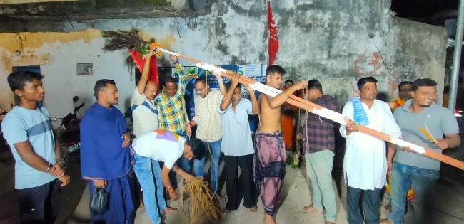 ଶ୍ୟାମା କାଳୀ ପୂଜା ଲାଗି ଶୁଭଖୁଣ୍ଟି ସ୍ଥାପନ