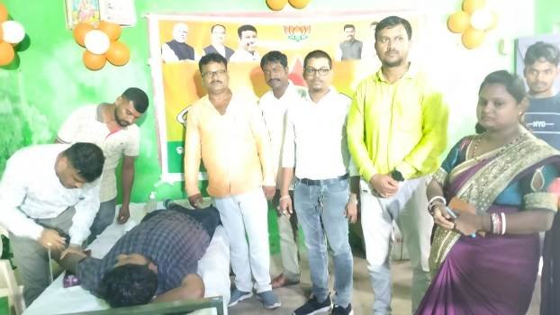 ବିଜେପି ଯୂବ ମୋର୍ଚ୍ଚା ପକ୍ଷରୁ ସ୍ଵେଚ୍ଛାକୃତ ରକ୍ତଦାନ ଶିବିର
