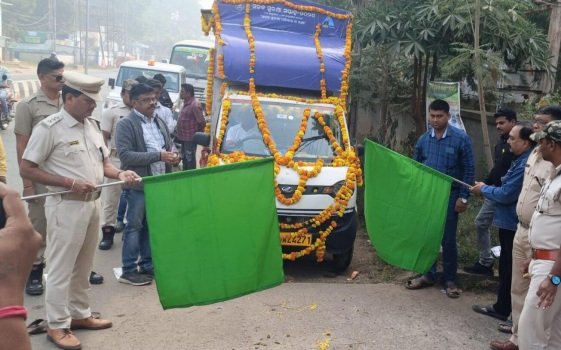 ସଡ଼କ ସୁରକ୍ଷା ସପ୍ତାହ ପାଳନ ଉପଲକ୍ଷେ ସଚେତନତା ଶୋଭାଯାତ୍ରା