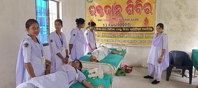 ଓରାଳିରେ ସ୍ବେଛାକୃତ ରକ୍ତଦାନ ଶିବିର