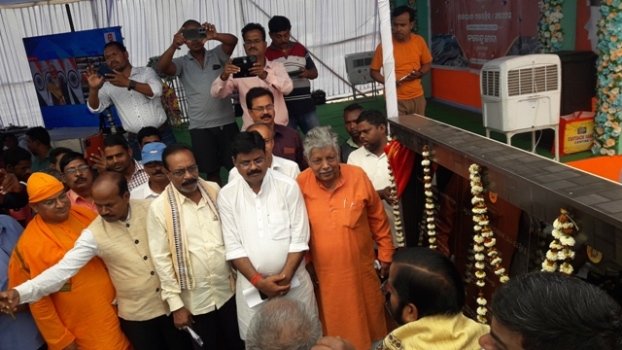 କେନ୍ଦୁଆପଦା ରେଳ ଓଭରବ୍ରିଜ୍‌ର ଭିତ୍ତିପ୍ରସ୍ତର ସ୍ଥାପନ