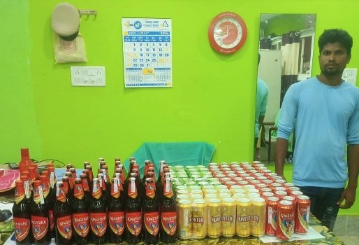 ଟାଉନ ଥାନା ପୋଲିସର ଚଢାଉ ୭୯ଲିଟର ବିଦେଶୀ ମଦ ଜବତ ସହ ଜଣେ ଗିରଫ