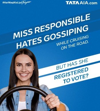 ଜେନ୍‌-ଜିଙ୍କୁ ‘ଭୋଟ୍ ରେଜିଷ୍ଟ୍ରେସନ୍‌’ ପାଇଁ ପ୍ରତ୍ସାହିତ କରିବା ଦିଗରେ ଟାଟା ଏଆଇଏ ପକ୍ଷରୁ “ଭୋଟ୍ କାର୍ନେ-କୋ ତେୟାର୍‌” ଅଭିଯାନ