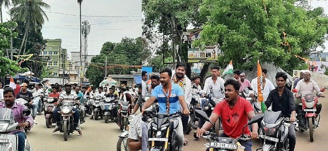 କଂଗ୍ରେସ ସାଂସଦ ପ୍ରାର୍ଥୀ ସିଦ୍ଧାର୍ଥସ୍ୱରୂପ ଓ ବିଧାୟକ ପ୍ରାର୍ଥୀ ସିପ୍ରାଙ୍କ ରୋଡ ସୋ