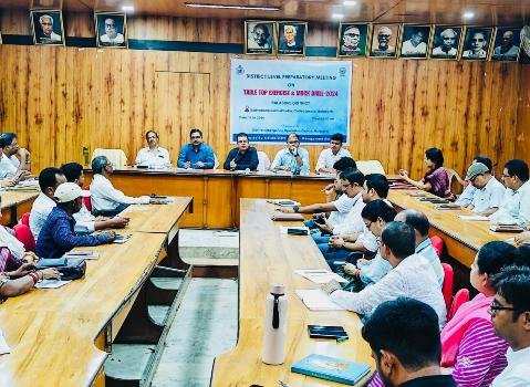 ପ୍ରାକୃତିକ ବିପର୍ଯ୍ୟୟ ମୁକାବିଲା ନିମନ୍ତେ ଜିଲ୍ଲାସ୍ତରୀୟ ପ୍ରସ୍ତୁତି ବୈଠକ ଅନୁଷ୍ଠିତ