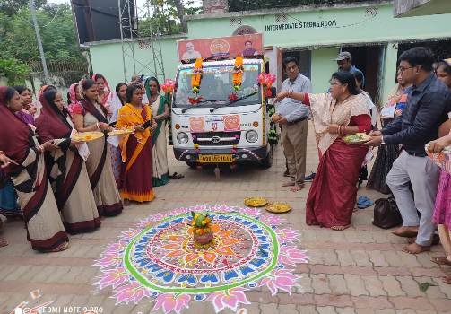 ନାଉଗାଁ ବ୍ଳକରେ ସୁଭଦ୍ରା ରଥକୁ ସ୍ୱାଗତ