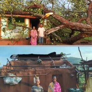 ଗଜପତିରେ କାଳବୈଶାଖୀର ତାଣ୍ଡବ, ଉଡିଲା ୧୫ ଘରର ଛପର